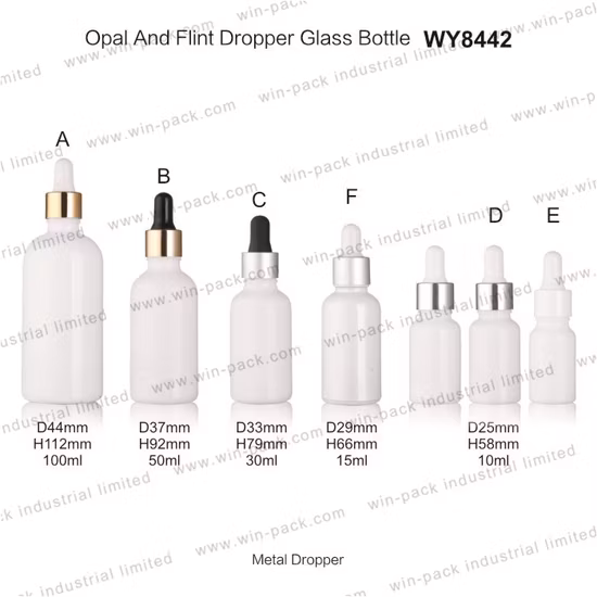 Winpack Opal- und Flintglasflasche mit Tropfer, 50 ml, Kosmetikverpackung