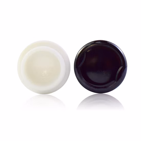 5 ml weißes Glasgefäß, kindersicher, opalweißes Glasgefäß mit kindersicherem, rundem Deckel für Wachsöl