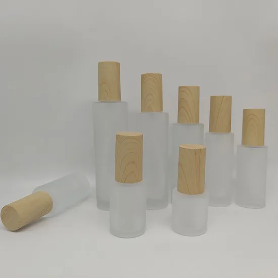 Leeres 20 ml, 30 ml, 50 ml, 100 ml kosmetisches, mattiertes Verpackungsset mit Pumpe, Hautpflege, Lotion, Creme, Glasflasche, Kosmetikflaschen und Gläser