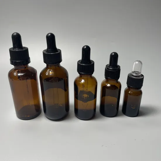 20 ml 30 ml Klares Haar Bart Körper Gesichtsöl Hautpflege Verpackung Glas Serum Tropfflasche mit Tropf