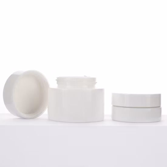 Großhandel 10g 50g Luxus Opalglas Gesichtscreme Kosmetikdose Porzellan weiß