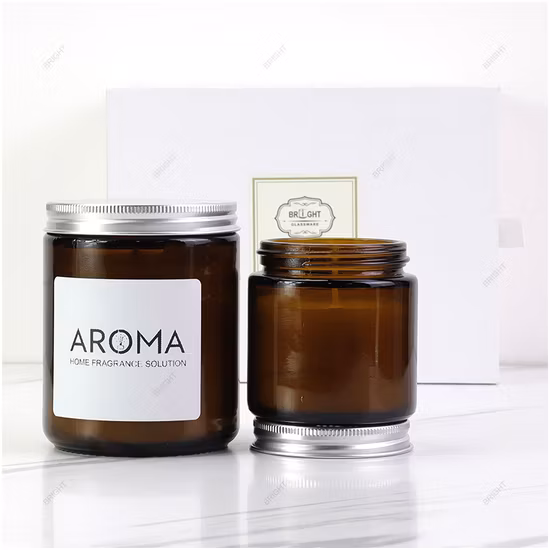 Mundgeblasenes leeres Kerzenglas aus Glas für Duftkerzen, Kerzenbehälter aus Glas, luxuriöses Kerzengefäß aus Glas für die Kerzenherstellung