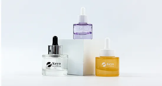 Verpackung für Hautpflege-Kosmetikprodukte, 30-ml-Tropfflasche aus Glas mit ätherischem Haaröl und Gesichtsserum